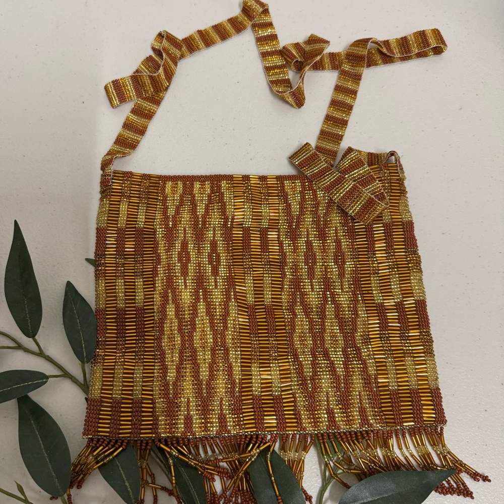 BEADED VINTAGE HAND MADE BOHO CROSSBODY BAG
